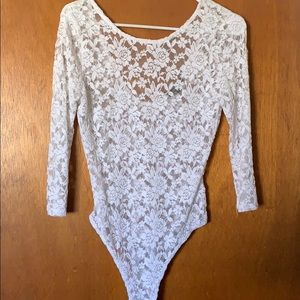 White lace onesie